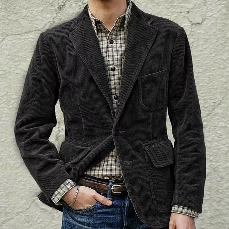 boy Boy Cross-Border European And American Foreign Trade Corduroy Suit Casual Jacket Men's Clothing_voghion.com