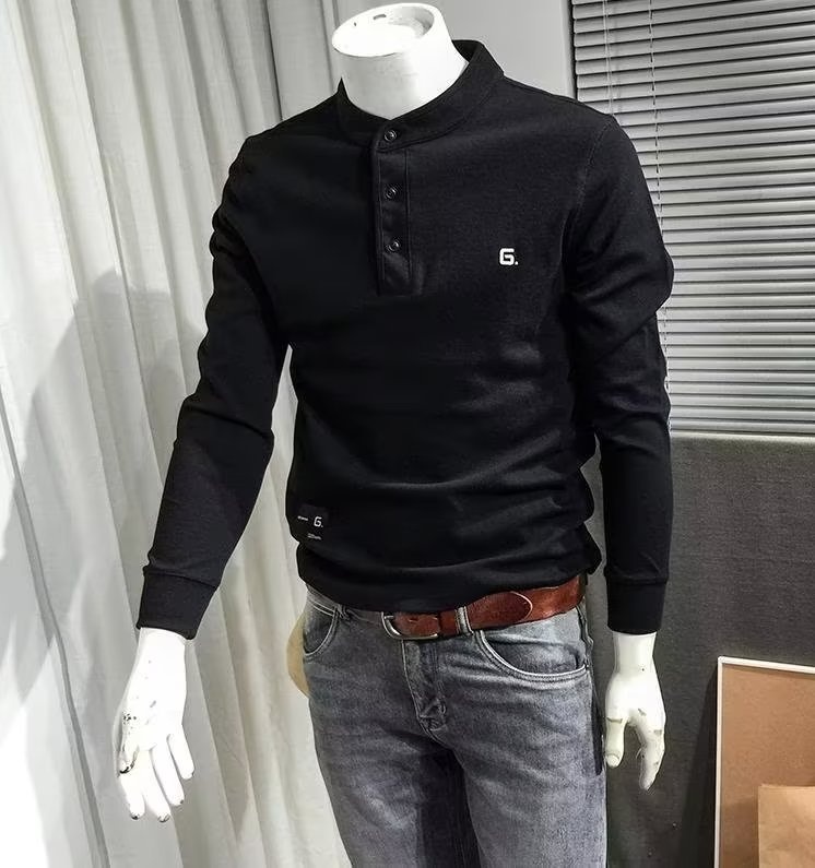 boy European Stand Collar Sweatshirt Men, Autumn New Comfortable Slim Fit Jacket, Base Shirt, Stylish Pullover Top For_voghion.com