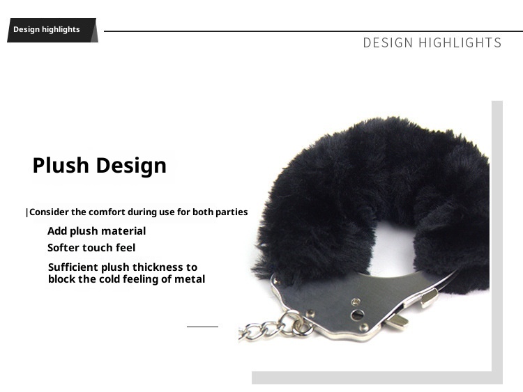 Menottes en peluche LuvBox Fangqu, jouets alternatifs pour le sexe, le flirt, l'amour et le bondage._voghion.com