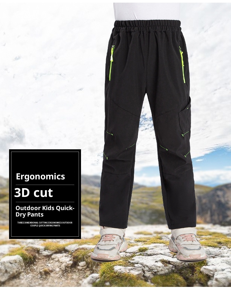 001 Lichtgewicht enkellaags kinderbroek voor lente en herfst, buitensporten, snel drogende wandelbroek voor jongens en meisjes_voghion.com