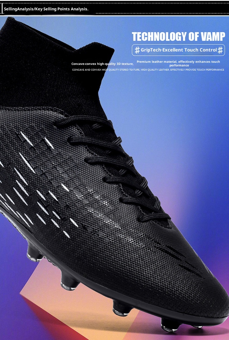 ShoeGlobe Autumn Binbin Bird Factory Direct Sales Long Spikes High Top Breathable Sports Training Shoes For Men And Women Football_voghion.com