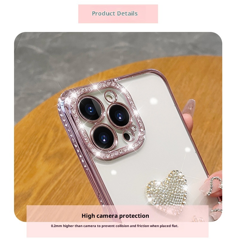 TechGlobe Compatible With 16 Pro Max New Phone Heart 15 Lens 12 Full Coverage IPhone 14 Protective Case 13 PM_voghion.com