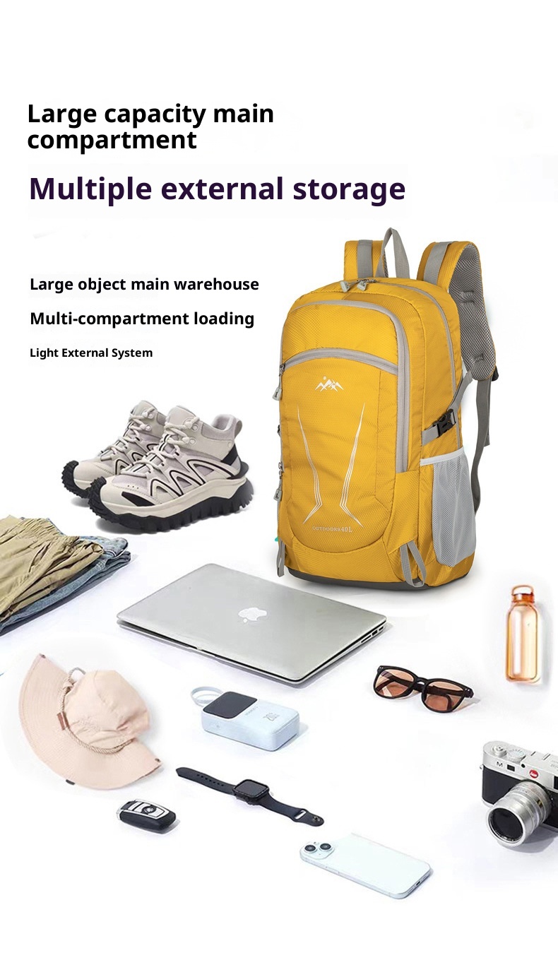 ActiveGo 40L Outdoor Lightweight Men's Hiking Large Capacity Can Hang Trekking Poles Cycling Bag Trail Running Backpack_voghion.com