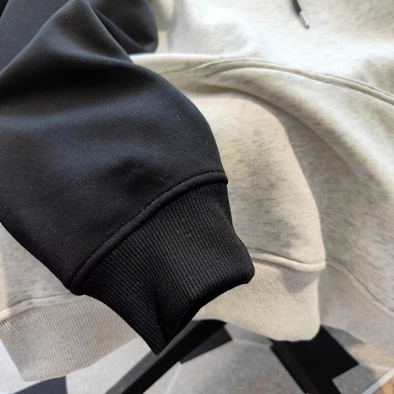 boy American Style Hooded Sweatshirt For Men, Autumn And Winter, Trendy Brand, Plus Size, Fleece Lined, Warm, Loose Fit,_voghion.com