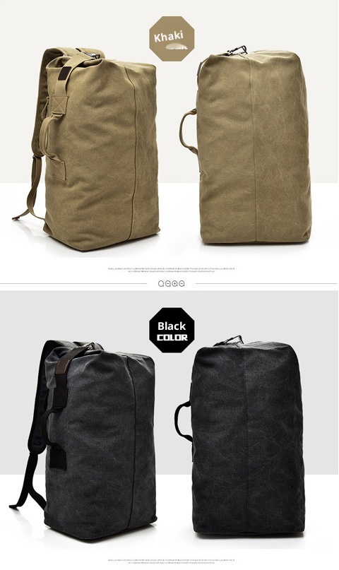 ActiveGo Backpack Double Shoulder Outdoor Travel Ins Super Popular Canvas Bucket Large Capacity Hiking Sports Personality Men's_voghion.com