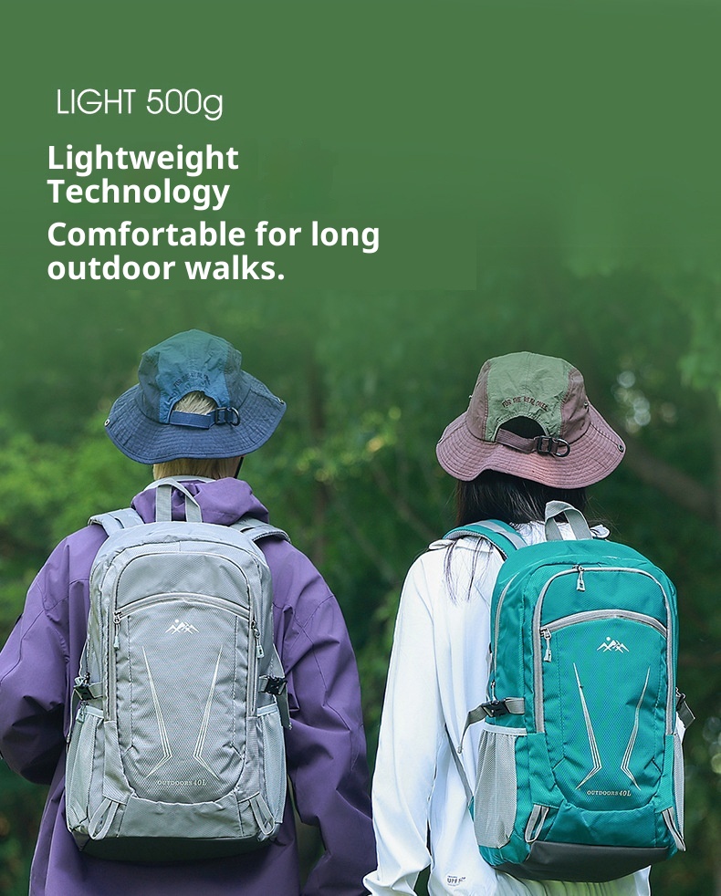 ActiveGo 40L Outdoor Lightweight Men's Hiking Large Capacity Can Hang Trekking Poles Cycling Bag Trail Running Backpack_voghion.com