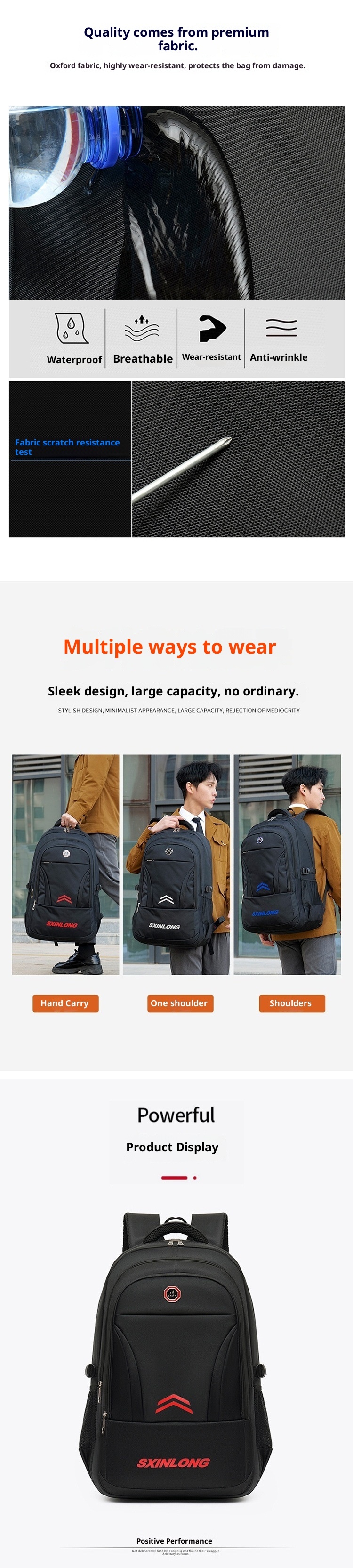 ActiveGo Men's Large Capacity 80L Work Backpack Outdoor Travel Hiking Bag_voghion.com