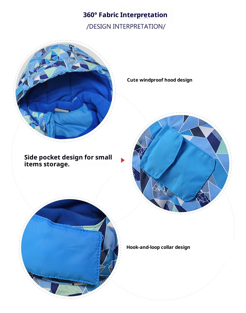 001 E-commerce transfrontaliero Phibee Baby Elephant Tuta da sci per bambini Giacca calda Pantaloni Un pezzo Dropshipping_voghion.com