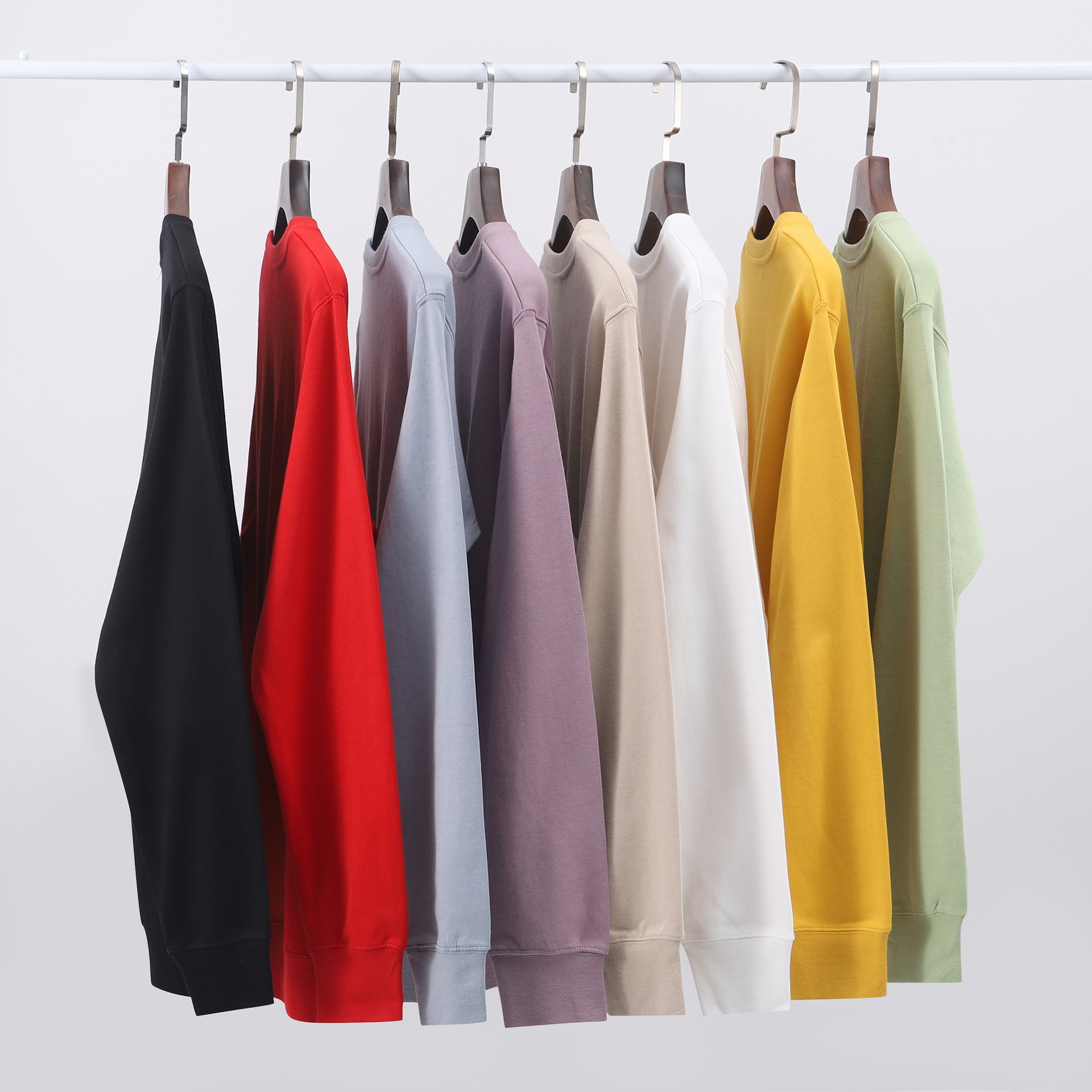 Felpa girocollo spessa con fodera in pile pesante da 600 g di alta qualità, personalizzata, abbigliamento da lavoro, rossa, riunione annuale_voghion.com