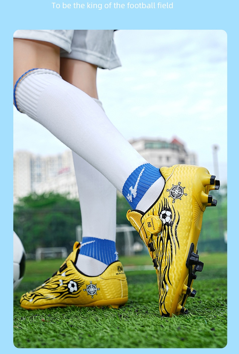 ShoeGlobe Children's Professional Training Cleats For Primary And Secondary School Students Boys' Competition Special Long Spike_voghion.com