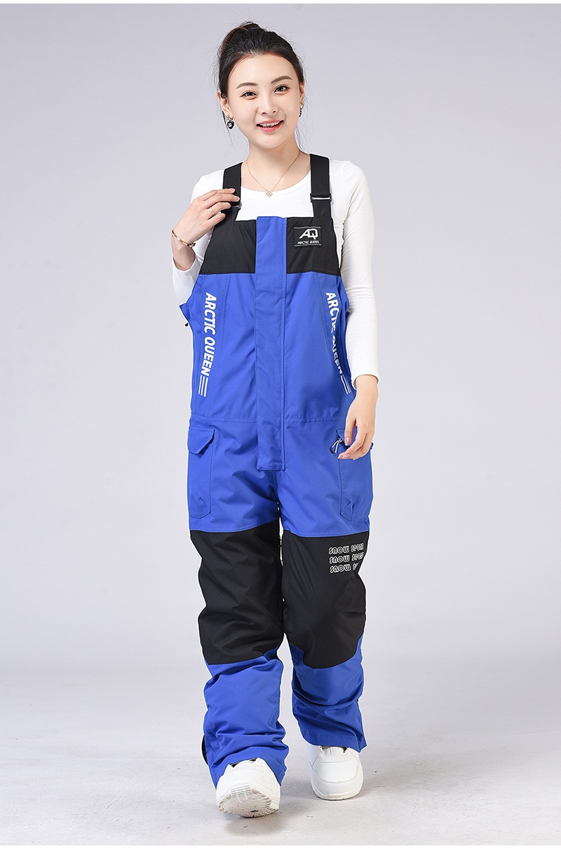 001 Bib Pants For Men Women, Couples' Winter Windproof, Warm, Thickened, Snowboard And Ski Pants, New Style_voghion.com