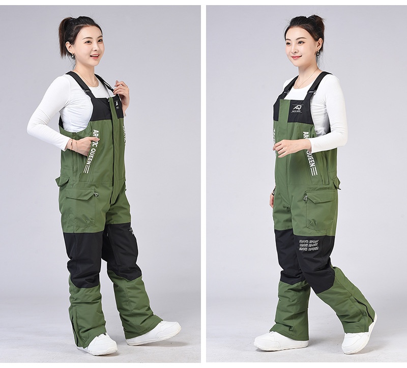 001 Bib Pants For Men Women, Couples' Winter Windproof, Warm, Thickened, Snowboard And Ski Pants, New Style_voghion.com
