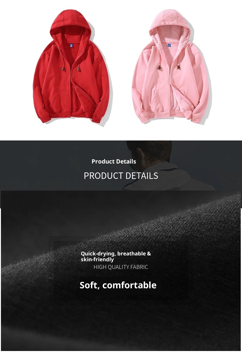 Ragazzo Primavera Autunno Inverno Tinta Unita Cerniera Blank Ultra Morbido Cardigan Uomo Top Giacca Sottile Felpa Con Cappuccio All'ingrosso_voghion.com