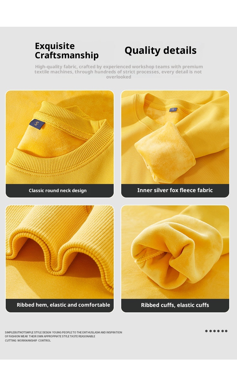 Felpa girocollo spessa con fodera in pile pesante da 600 g di alta qualità, personalizzata, abbigliamento da lavoro, rossa, riunione annuale_voghion.com