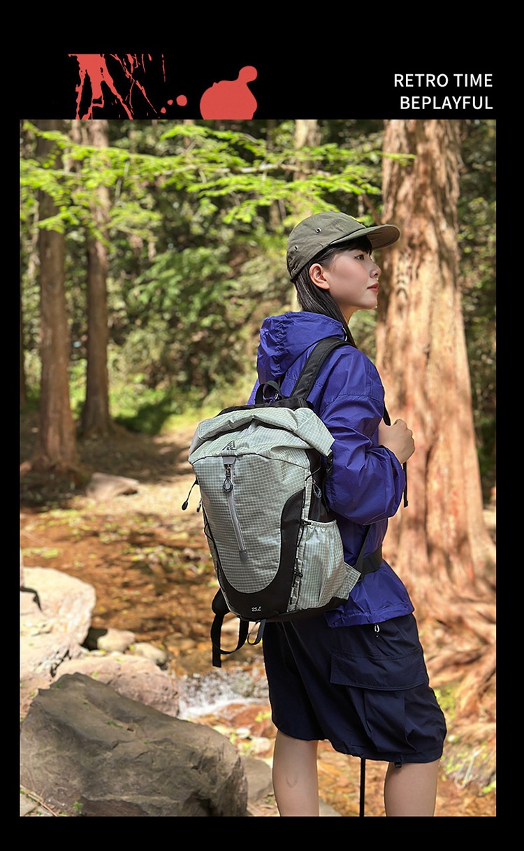 ActiveGo Mountain Style Outdoor Hiking Backpack For Women, Lightweight Large Capacity 25L Trekking Travel Backpack, Men's Student_voghion.com