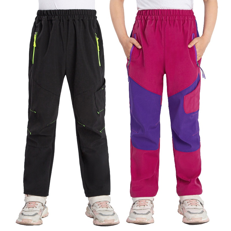 001 Lichtgewicht enkellaags kinderbroek voor lente en herfst, buitensporten, snel drogende wandelbroek voor jongens en meisjes_voghion.com