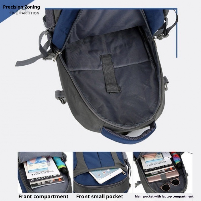 Sac à dos de sport ActiveGo 60L/70L grande capacité pour hommes et femmes, idéal pour les voyages, les études et les courts séjours. Convient également aux femmes._voghion.com