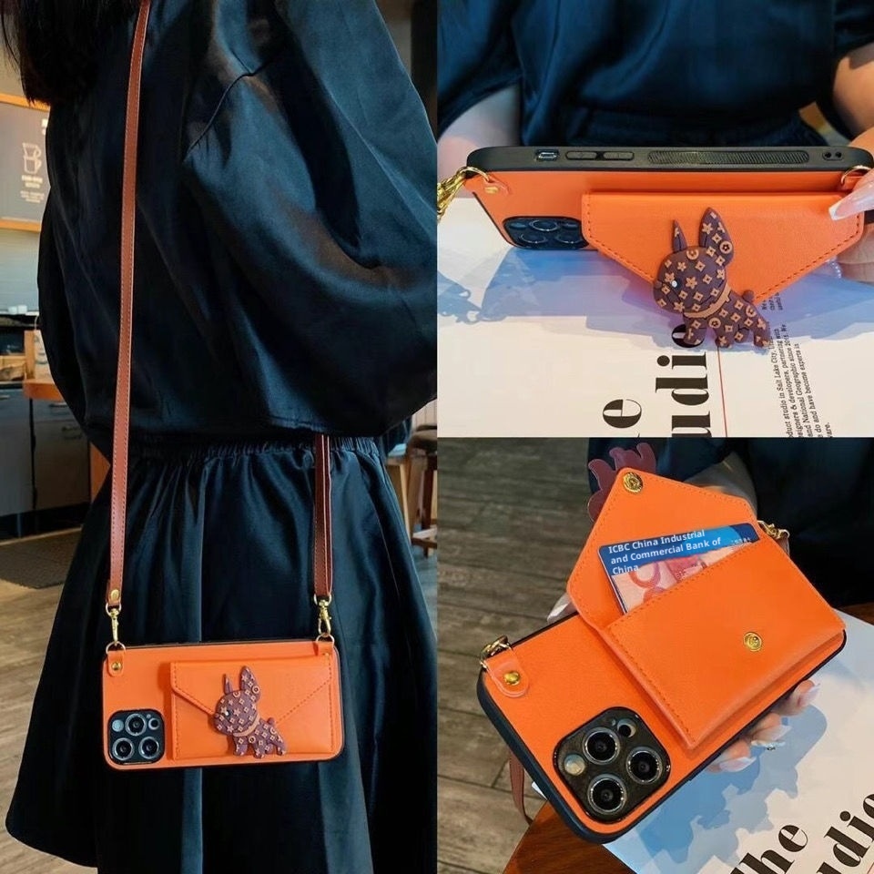 TechGlobe Compatible With Pro Max Coin Crossbody Phone Case IPhone 17 Trendy Fashion Card Holder Protective Cover_voghion.com