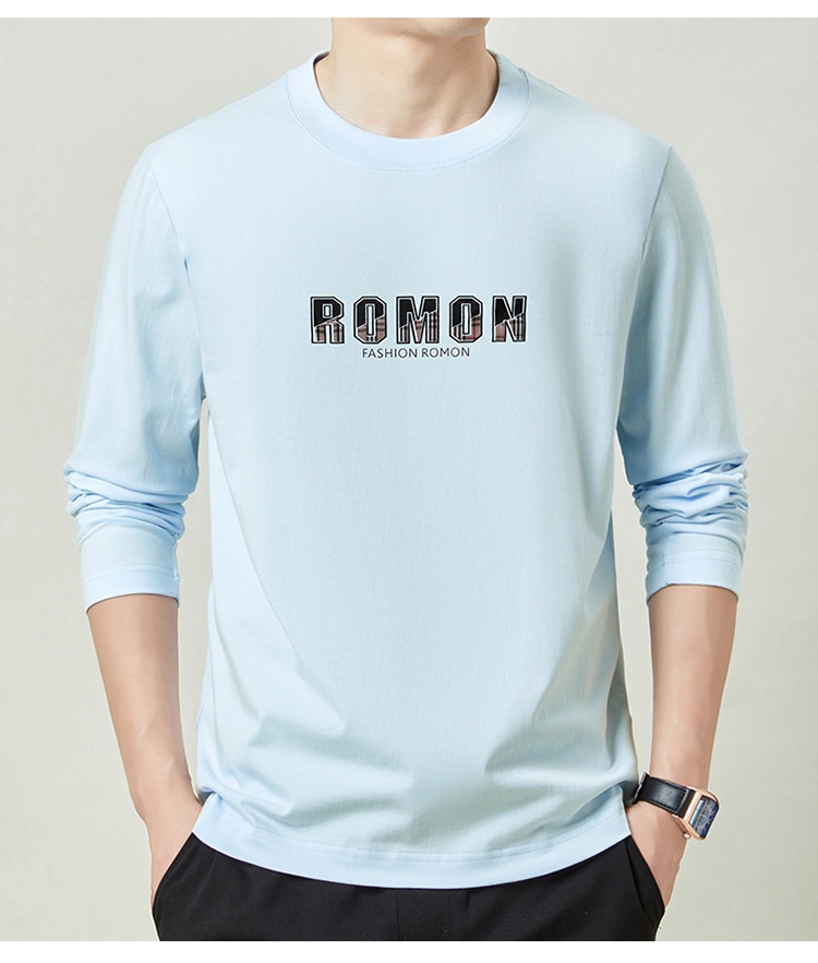 boy 230g Heavyweigh 100% Coon Long Sleeve T-Shir Men's Solid Color Base Shir New Top Spring Auumn Round Neck_voghion.com