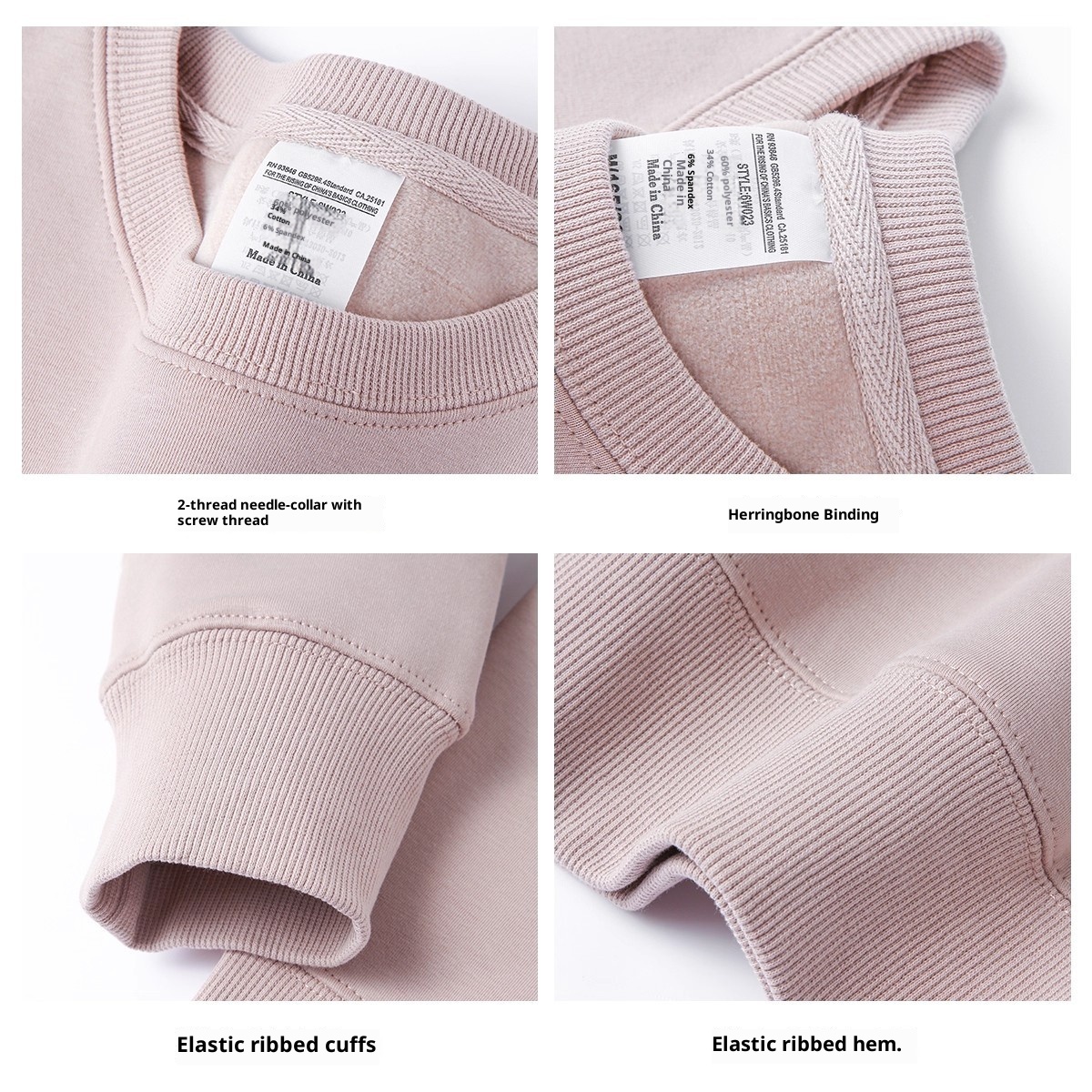 Felpa girocollo spessa con fodera in pile pesante da 600 g di alta qualità, personalizzata, abbigliamento da lavoro, rossa, riunione annuale_voghion.com