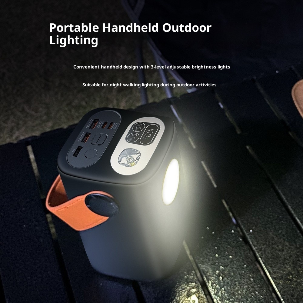 Batterie externe portable Techglobe 100 W à charge rapide bidirectionnelle avec lampe torche intégrée pour les situations d'urgence_voghion.com