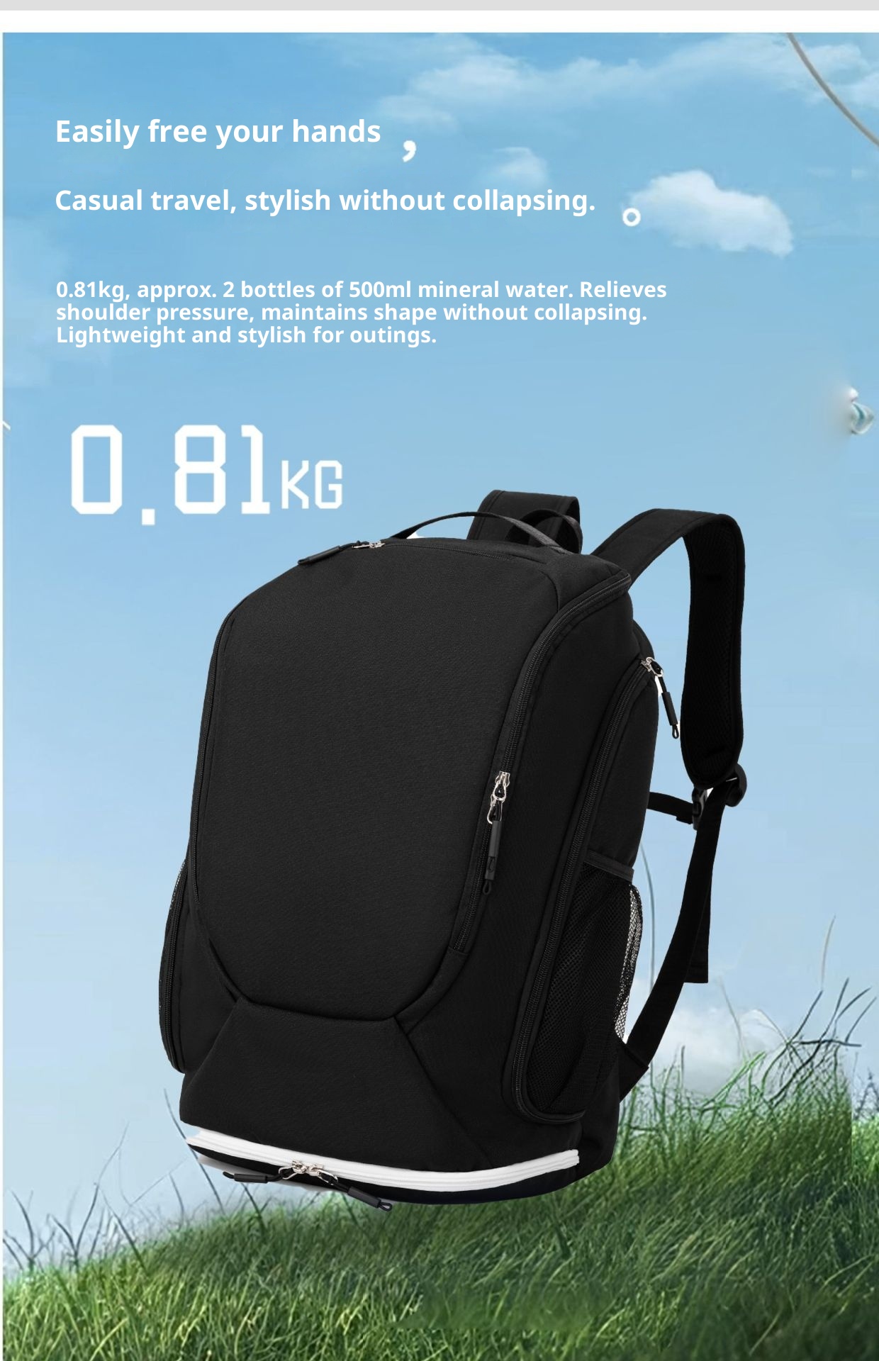 Borsa da palestra sportiva ActiveGo Advanced Training per uomo, resistente e di grande capacità, zaino da campeggio e trekking per donna_voghion.com