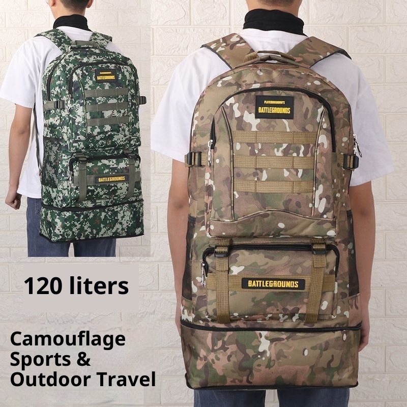 ActiveGo Outdoor 120L Camouflage Hiking per uomo, capacità extra large, viaggio, sport, Bapa, bagaglio per pendolarismo e ritorno_voghion.com