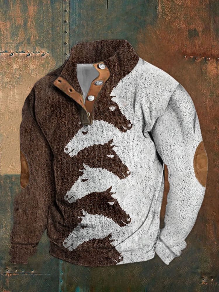 boy 2024 Cross-Border European And American Winter Edition 3D Digital Print High Collar Half-Zip Sweatshirt For Men_voghion.com