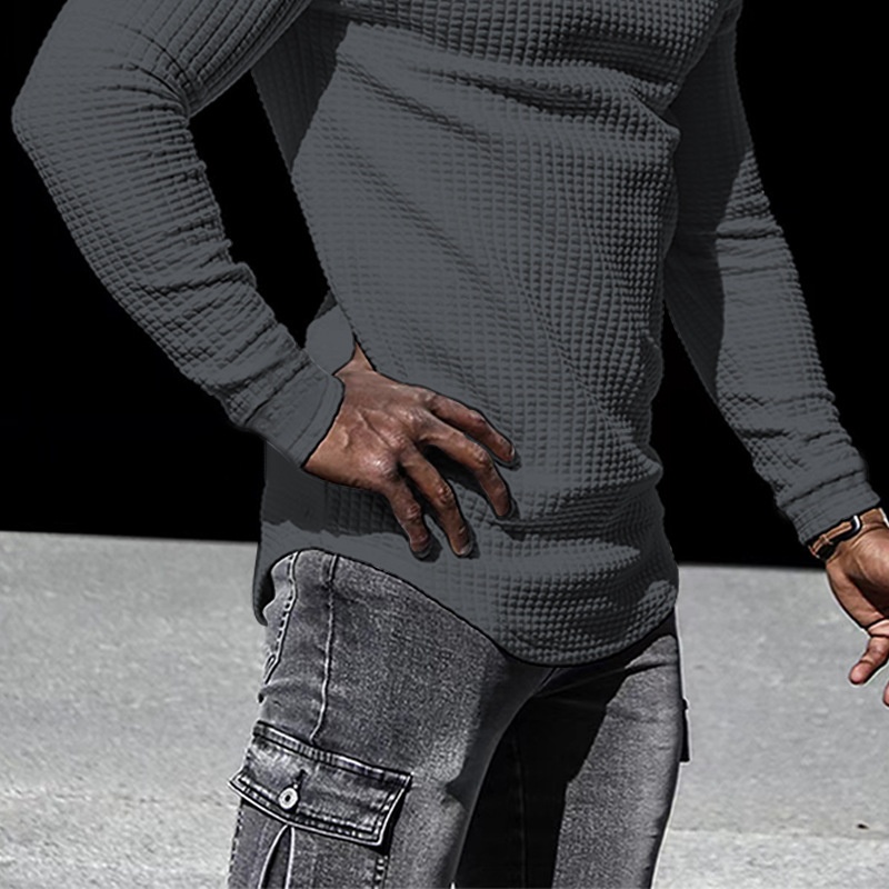 boy 2025 Cross-Border European American Spring And Autumn Small Checkered Stand Collar Half-Zip Long Sleeve Sweatshirt Men's_voghion.com