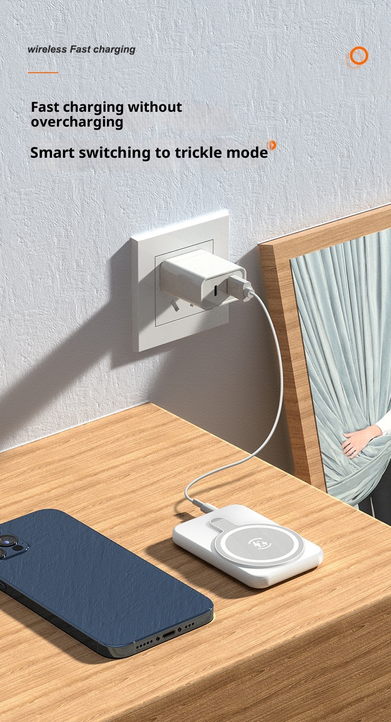 Techglobe 5000mAh Magnetische Powerbank mit Clip, tragbare mobile Stromversorgung, kreatives Geschenk, individuell anpassbar, Großhandel_voghion.com