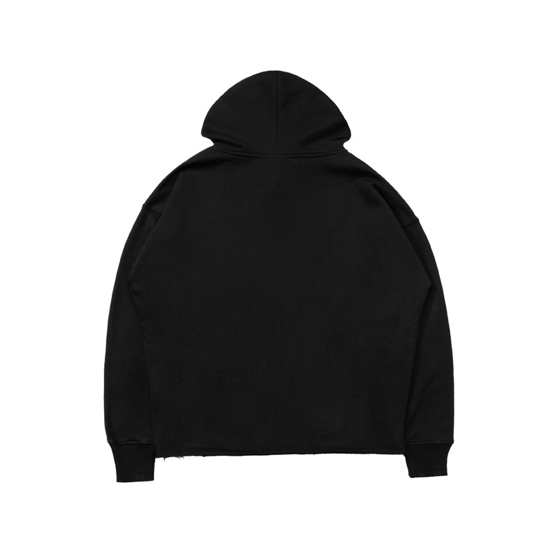 boy In Stock High-Quality 350g Hooded Sweatshirt With Destroyed Hem Supports Dropshipping Can Be Embossed Or Embroidered_voghion.com