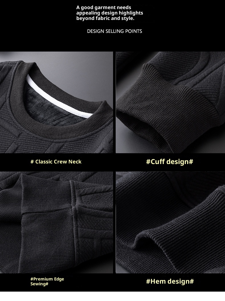 Felpa con cappuccio in pile spesso e caldo, girocollo, primavera e autunno, da uomo, a maniche lunghe, alla moda, invernale, strato interno, maglietta di base_voghion.com