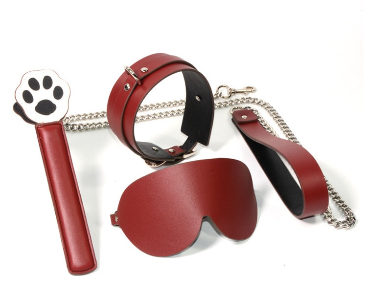 LuvBox Set di contenitori sexy in pelle PU SM Props Giocattoli Guinzaglio Collare Benda Piccola Frusta Pagaia Prodotti per adulti_voghion.com