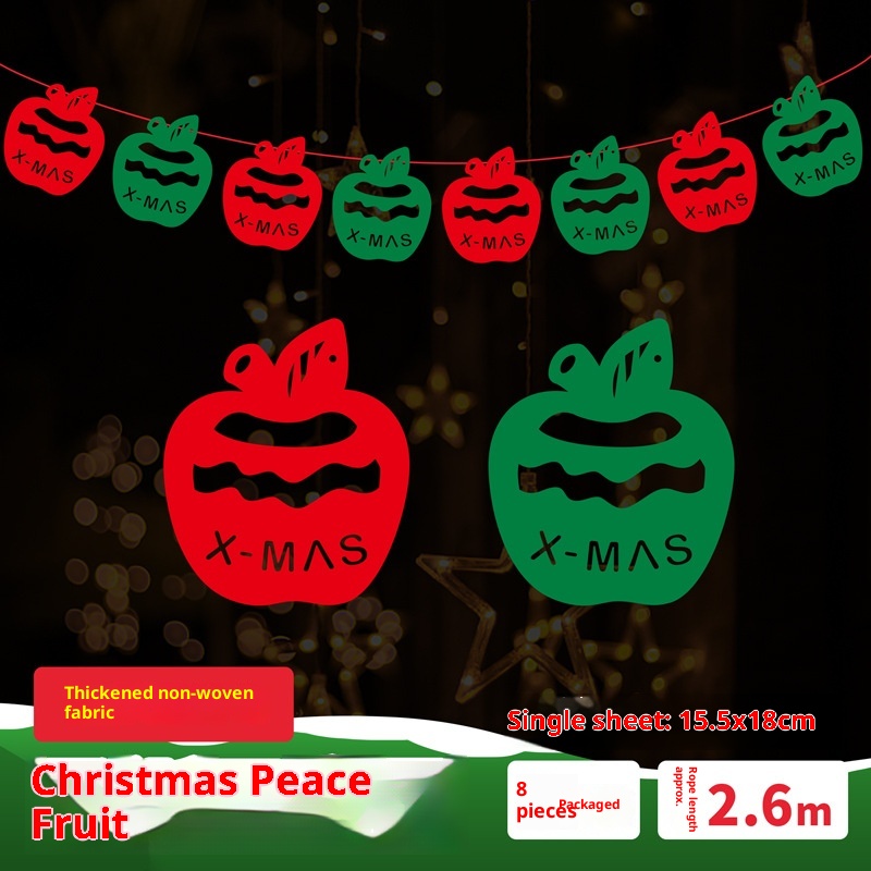 Lillian Decorations Pull Velvet Banner Flag Christmas Stocking Deer Snowflake Hanging Ornament Scene Layout Cross-Border_voghion.com