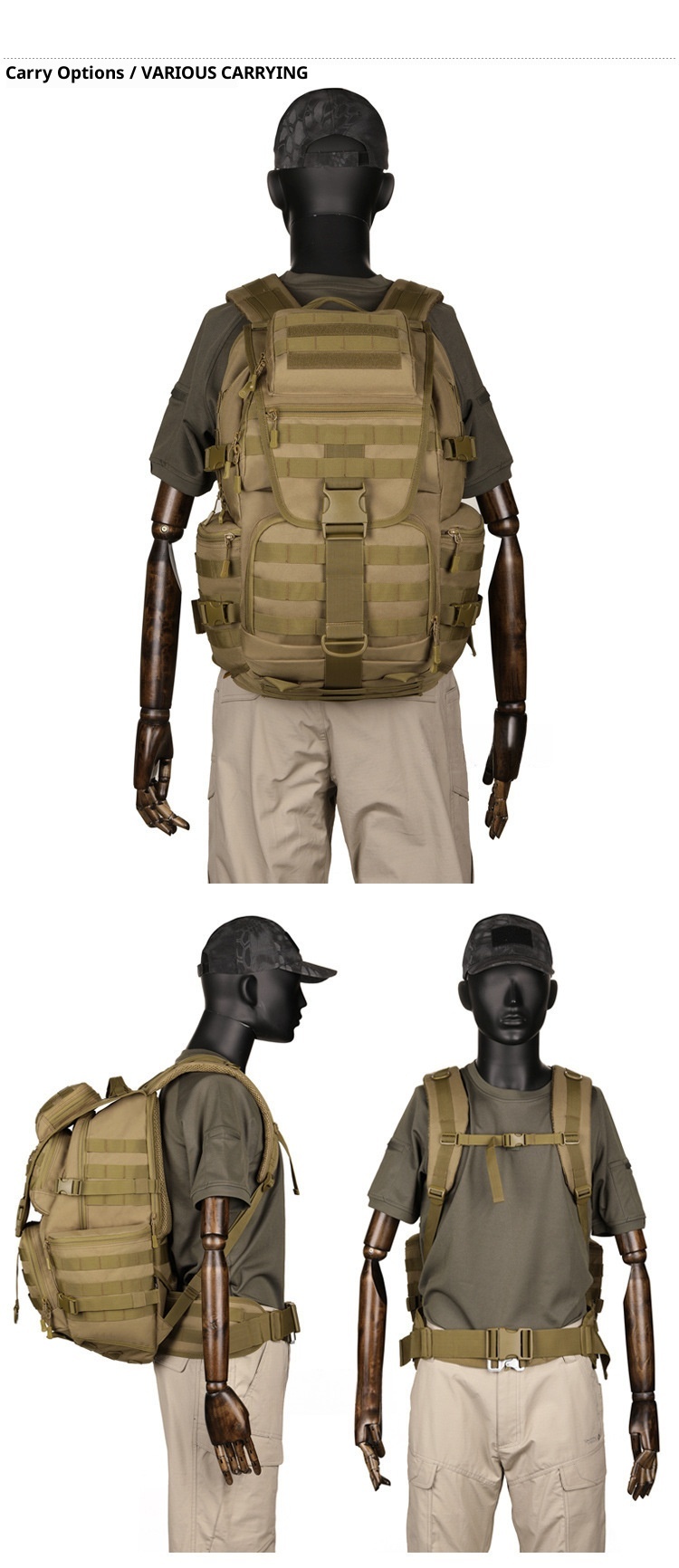 ActiveGo Pathfinder X9 Herren Doppelschulterrucksack Sport Reise Wandern Klettern Großer Fassungsvermögen Outdoor-Ausrüstung_voghion.com