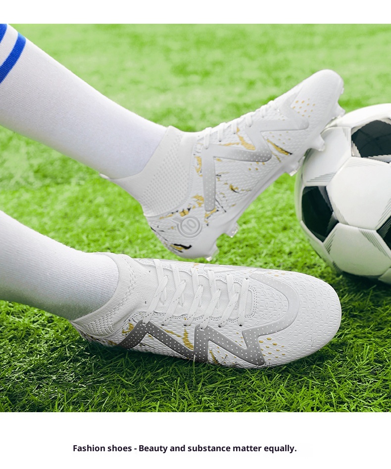 ShoeGlobe Adult Men And Women Broken TF Student Competition Training Anti-Slip Wear-Resistant Youth Football Shoes AG Long Nails_voghion.com
