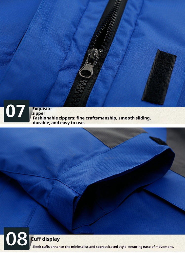 001 Großhandel Outdoor-Jacke und -Hose Zweiteiliger Herren-Skianzug aus dickem Fleece, Set für Damen_voghion.com