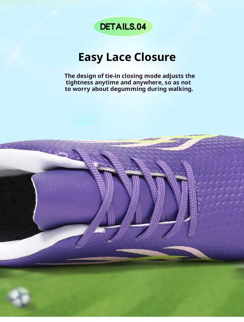 ShoeGlobe Foreign Trade Fußballschuhe für Kinder und Jugendliche, Unisex-Sportschuhe mit kurzen Spikes für Schüler,_voghion.com