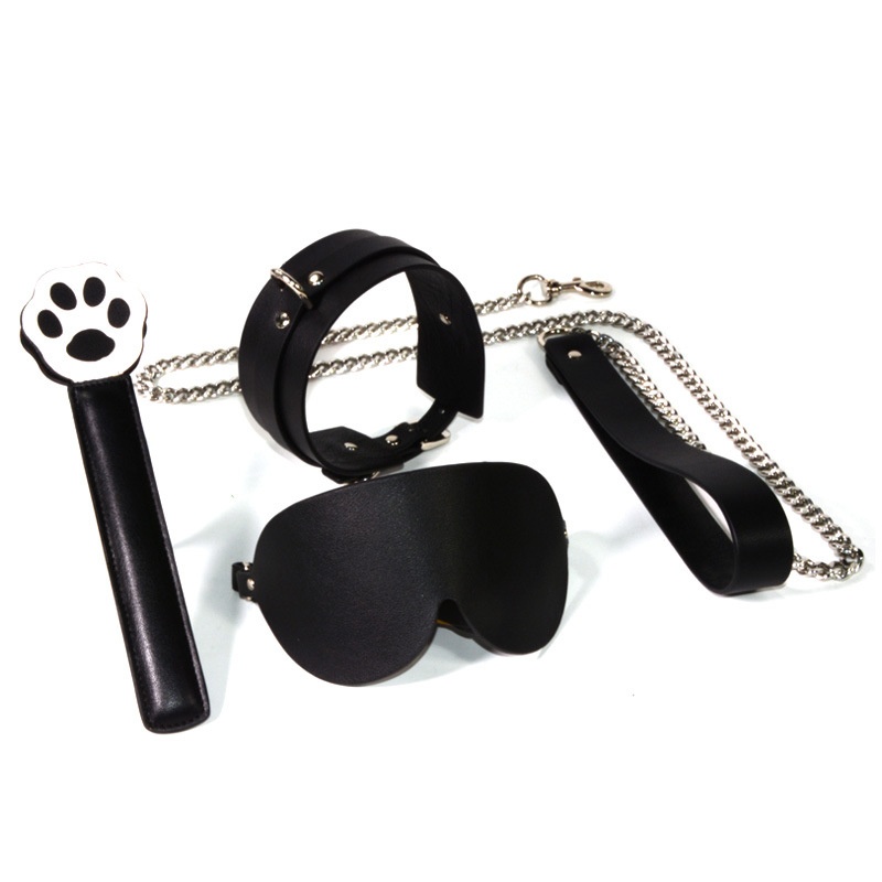 LuvBox Set di contenitori sexy in pelle PU SM Props Giocattoli Guinzaglio Collare Benda Piccola Frusta Pagaia Prodotti per adulti_voghion.com