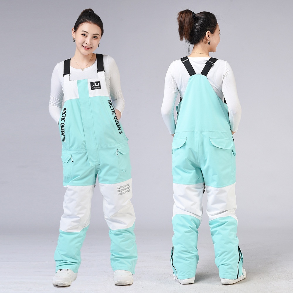 001 Bib Pants For Men Women, Couples' Winter Windproof, Warm, Thickened, Snowboard And Ski Pants, New Style_voghion.com