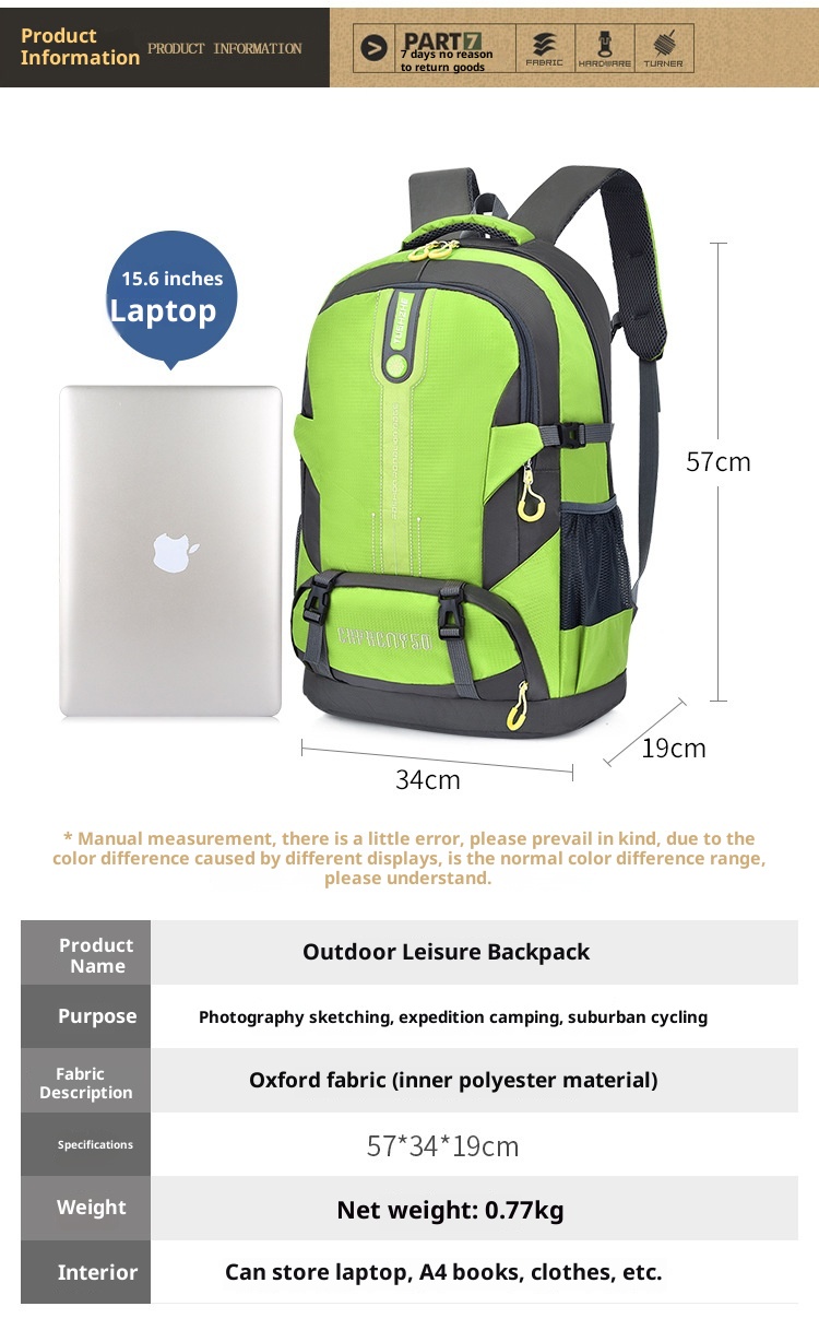 Zaino ActiveGo Cross-border per uomo e donna, borsa da viaggio per escursionismo, arrampicata, ciclismo, alla moda, grande capacità, doppio_voghion.com