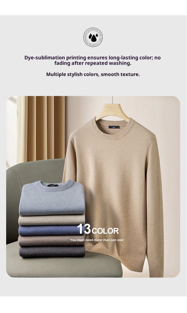 boy 2025 Autumn Winter New Half Turtleneck Sweater Men's Inner Layer Slim Fit Lake Blue Base Knitted Pullover Top_voghion.com