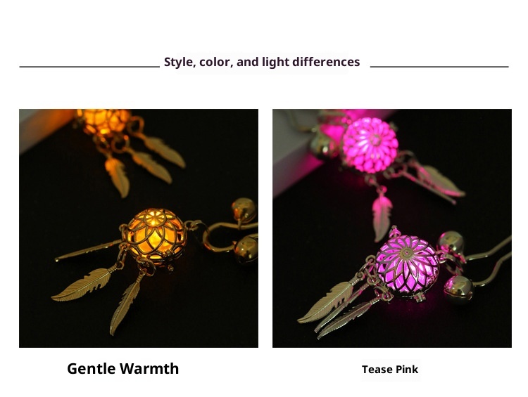 LuvBox Anneau d'amour Pinces à tétons érotiques Jouets SM de flirt Clochette de punition lumineuse avec veilleuse Produits pour adultes Coffret couleur_voghion.com