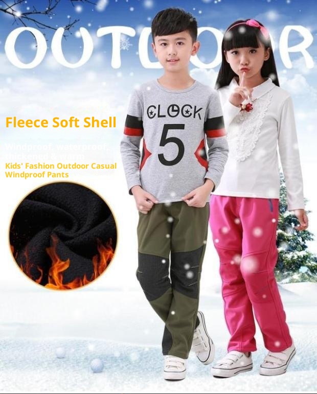 001 2025 Pantalones de esquí softshell para niños y niñas, resistentes al viento, impermeables, cálidos, de forro polar, ideales para senderismo y actividades al aire libre._voghion.com