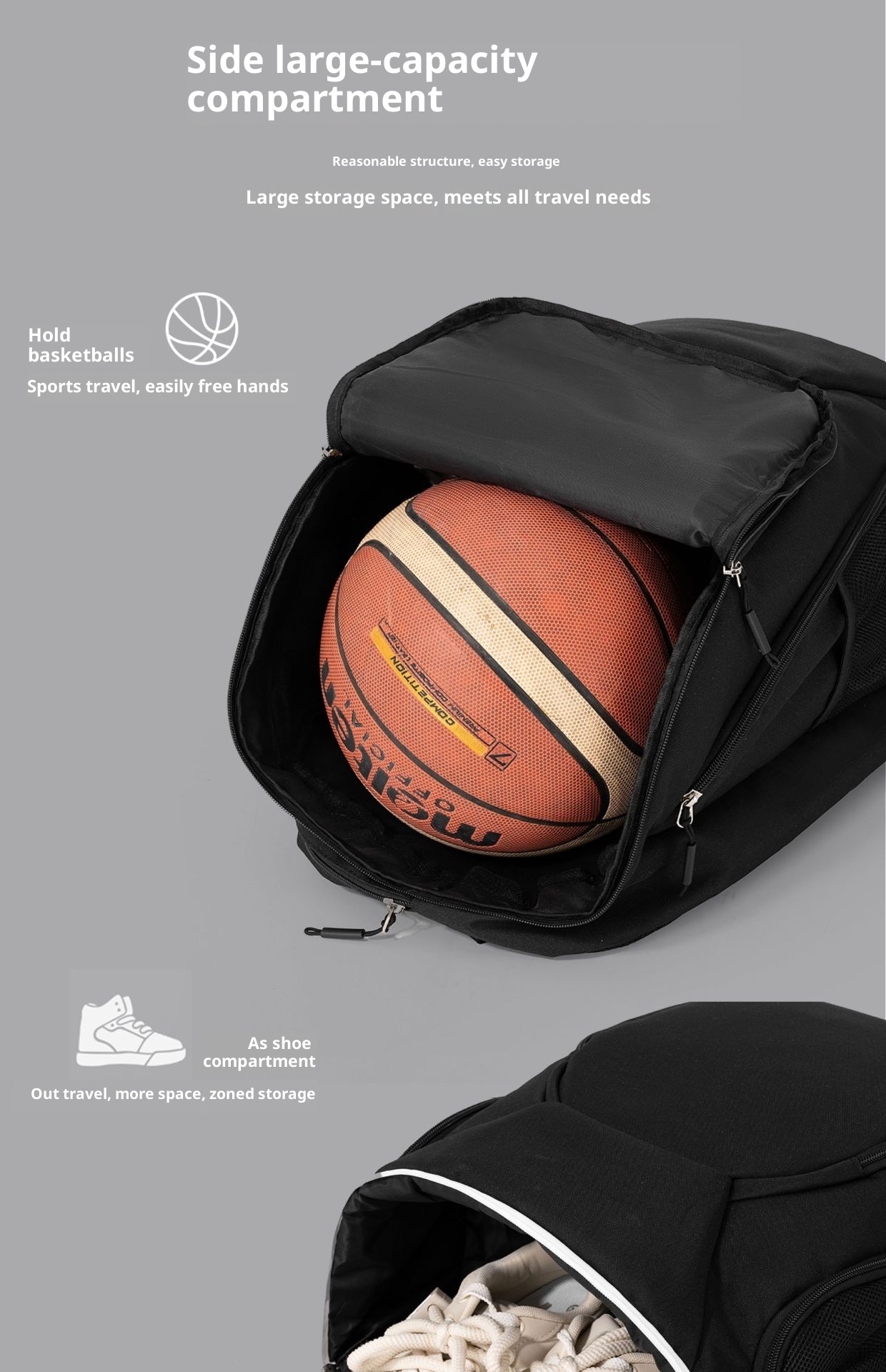 Borsa da palestra sportiva ActiveGo Advanced Training per uomo, resistente e di grande capacità, zaino da campeggio e trekking per donna_voghion.com