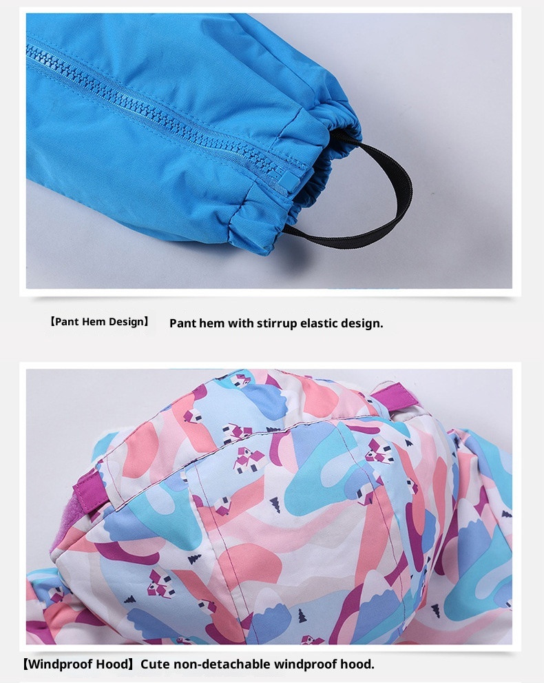 001 E-commerce transfrontaliero Phibee Baby Elephant Tuta da sci per bambini Giacca calda Pantaloni Un pezzo Dropshipping_voghion.com