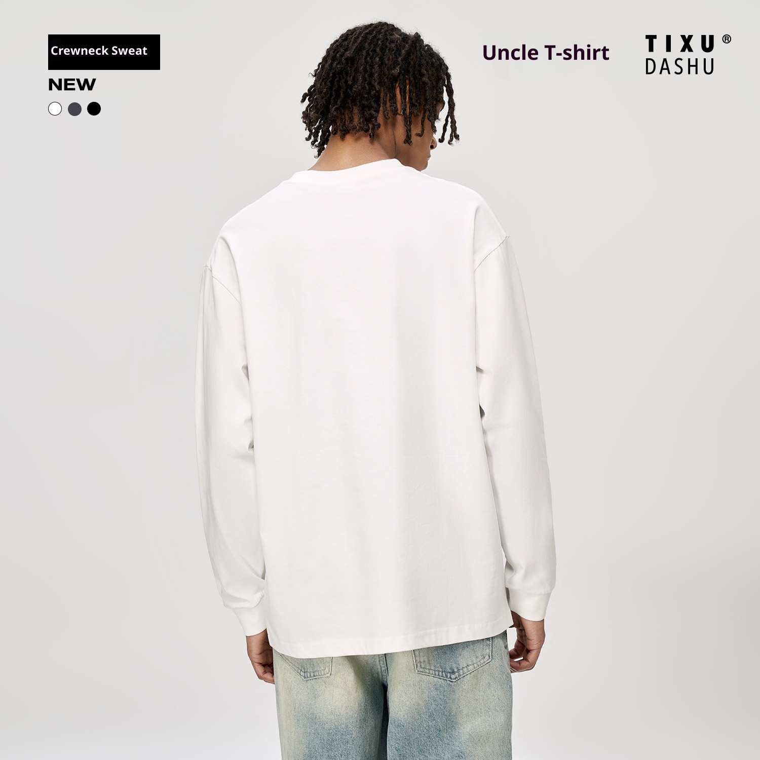 boy Vintage Pure Cotton Style Long Sleeve T-Shirt For Men 260 Trendy Brand Crew Neck Sweatshirt Fit 260g European And_voghion.com