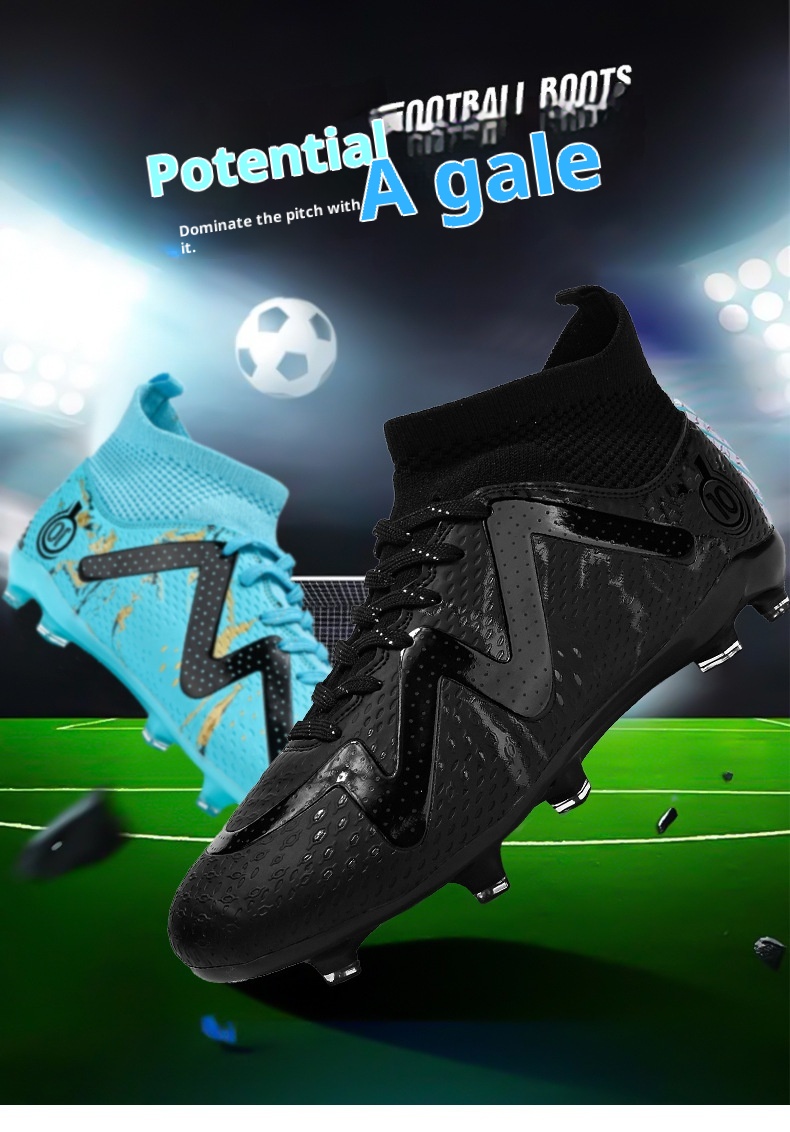 ShoeGlobe Adult Men And Women Broken TF Student Competition Training Anti-Slip Wear-Resistant Youth Football Shoes AG Long Nails_voghion.com