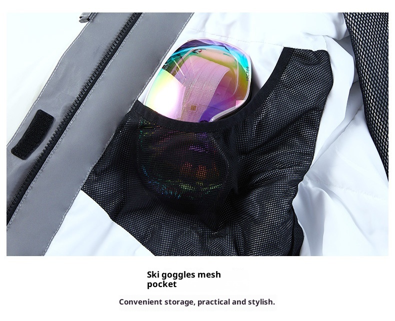 001 VECTOR Snowboarding Suit Set For Men Women, Reflective Trendy Warm Windproof Waterproof Breathable Ski Jacket And Pants_voghion.com