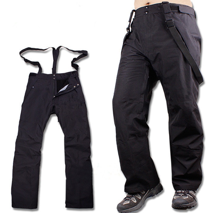 001 Authentic Outdoor Sports Windproof Waterproof Bib Two-Piece Set Detachable Three-Layer Laminated Ski Pants For Men_voghion.com